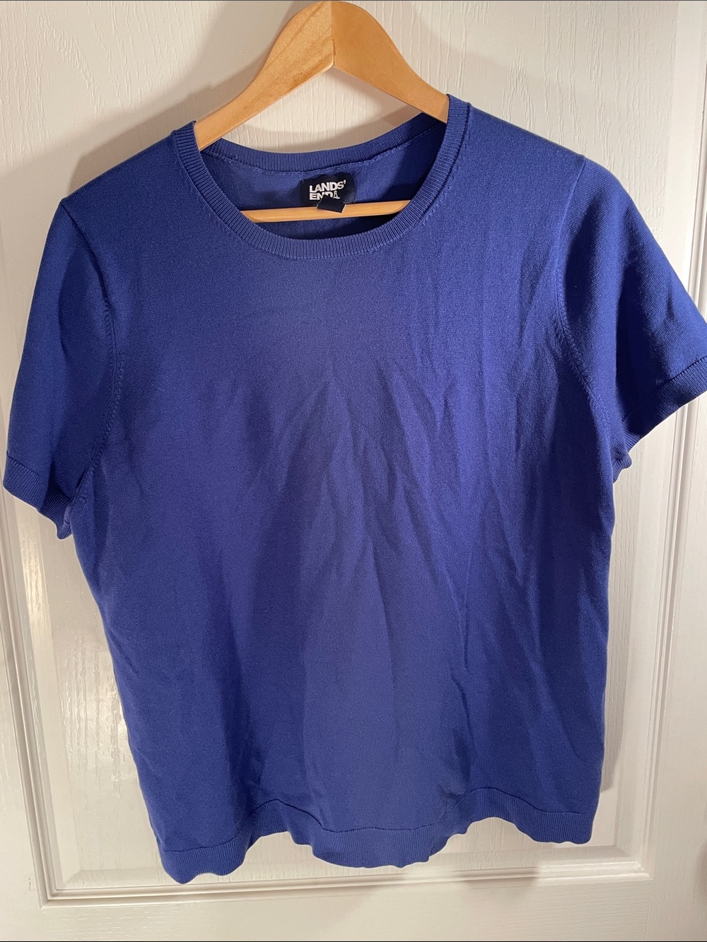 Lands' End Short Sleeve Crewneck Tee — Blue